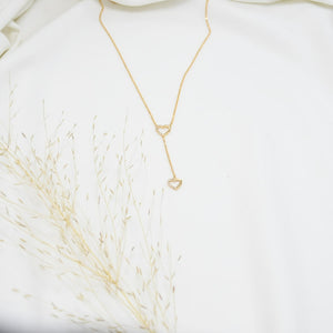 COLLAR GOLD ROSE HEART T' HEART