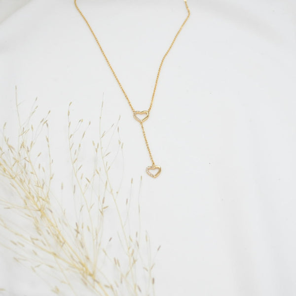 COLLAR GOLD ROSE HEART T' HEART