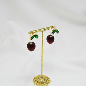 ARETES GOLD CHERRY GREEN