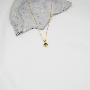 COLLAR GOLD GREEN LOVE